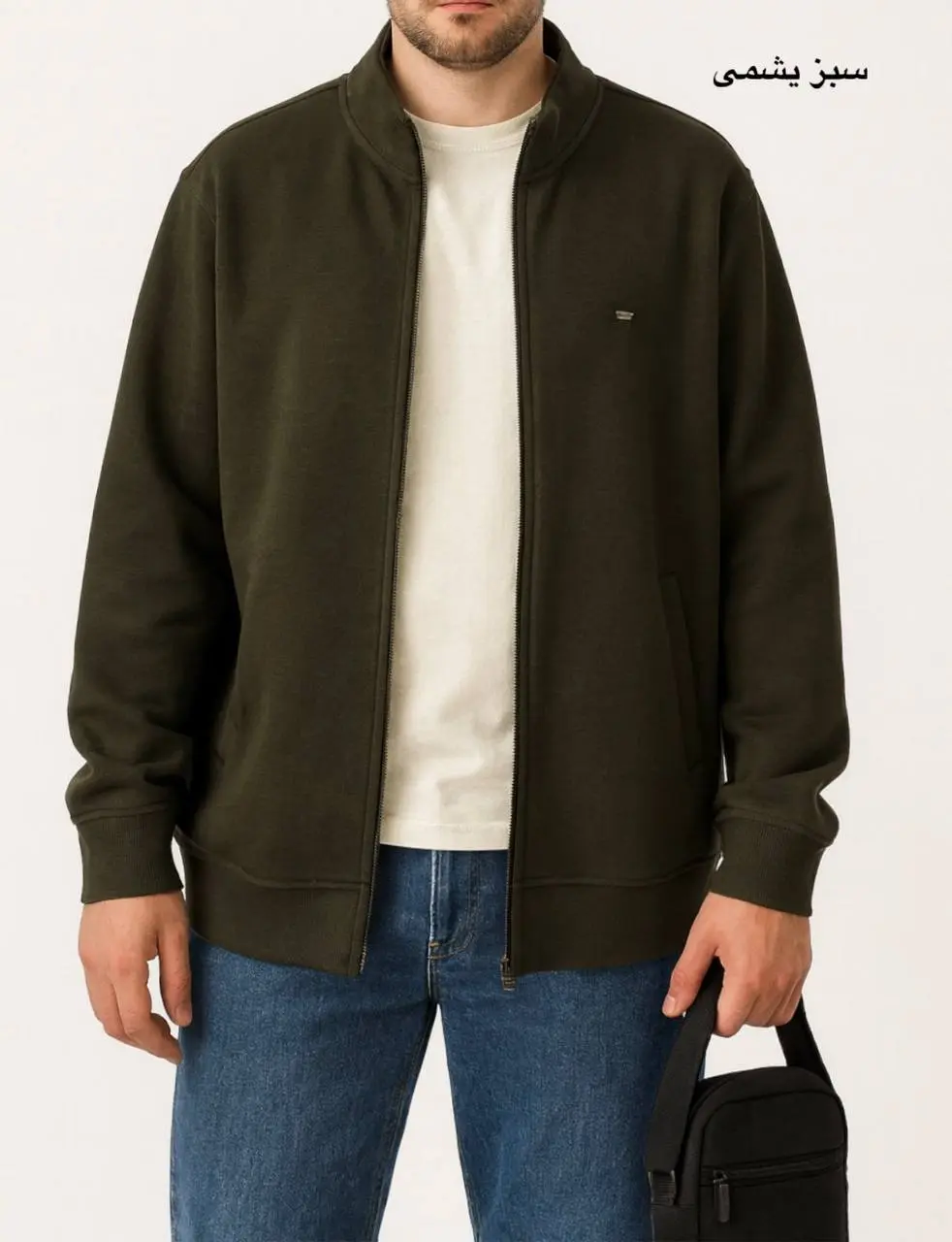 سویشرت مردانه جلو زیپ متین